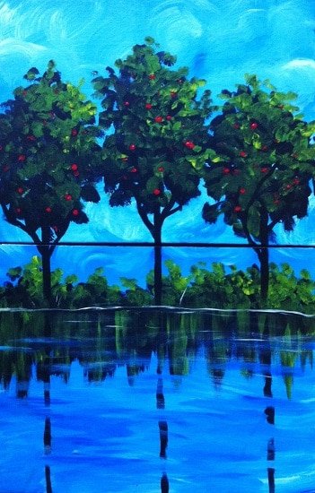 Apple Trees (2-piece couple’s painting)