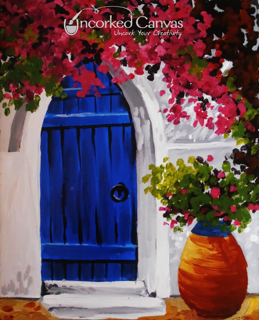 A mysterious, yet beautiful greek doorway! Perfect for sipping wine and painting your worries away. 
