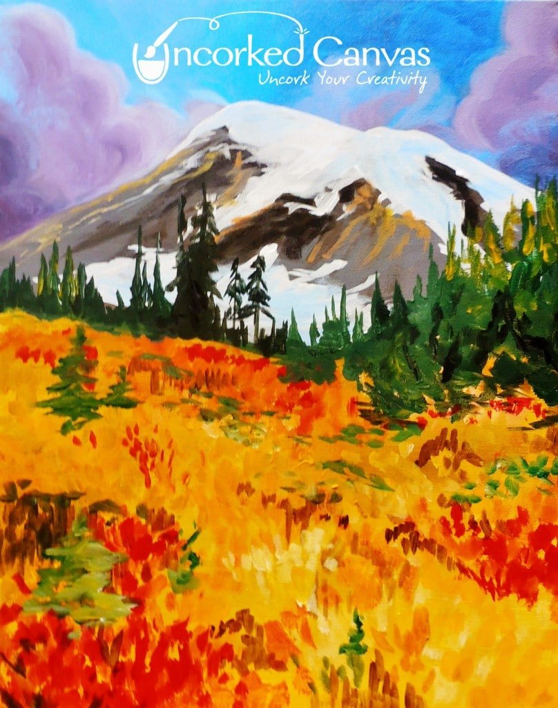 Fall Rainier. Easy landscapes to paint.