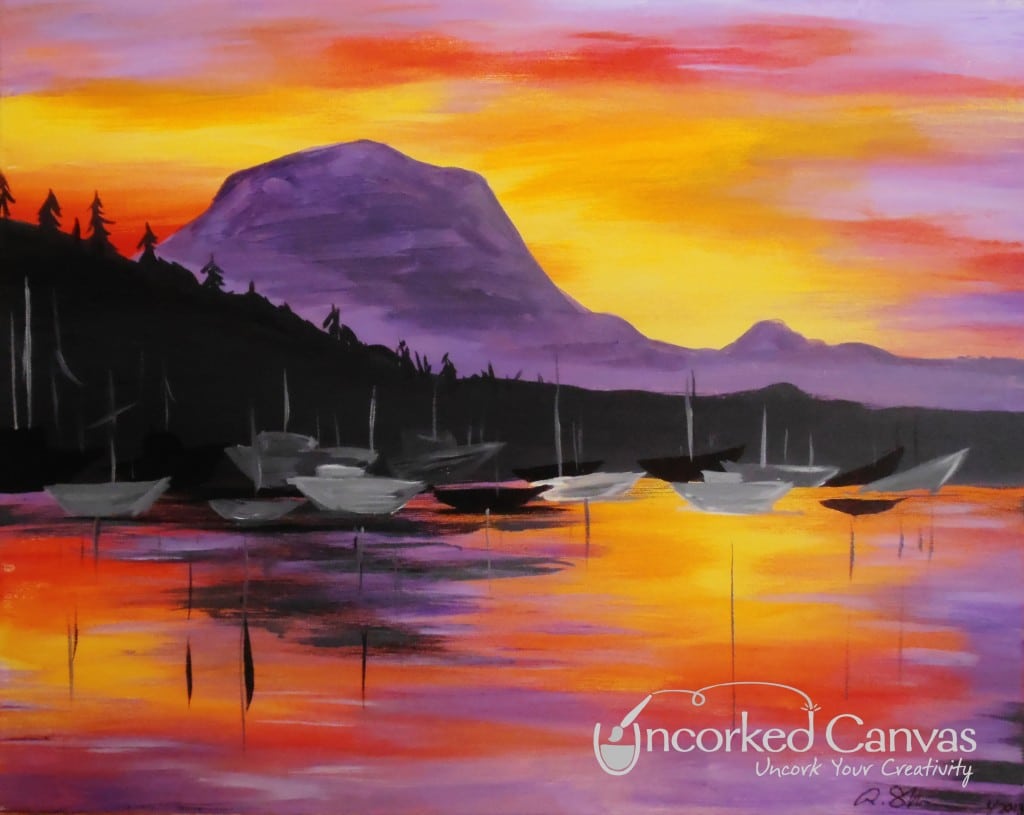 Gig Harbor Sunrise is a beautiful painting of sunset.