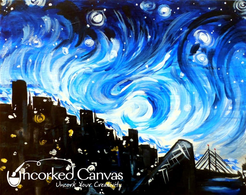Uncorked Canvas - Twinkling T-Town