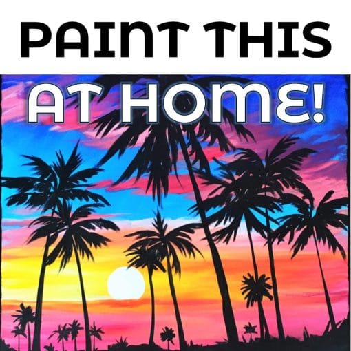 Paint this rendition of a California Sunset at home!