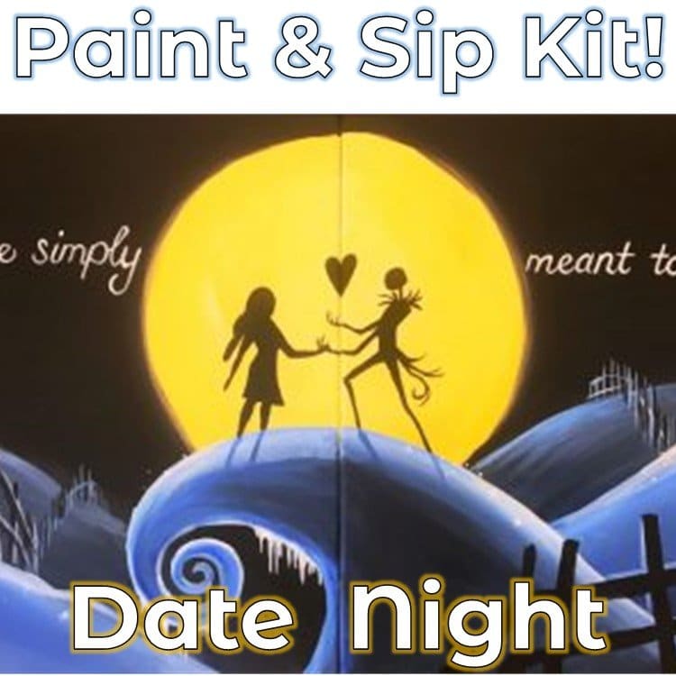 COMPLETE Date Night Paint and Sip Canvas KIT 