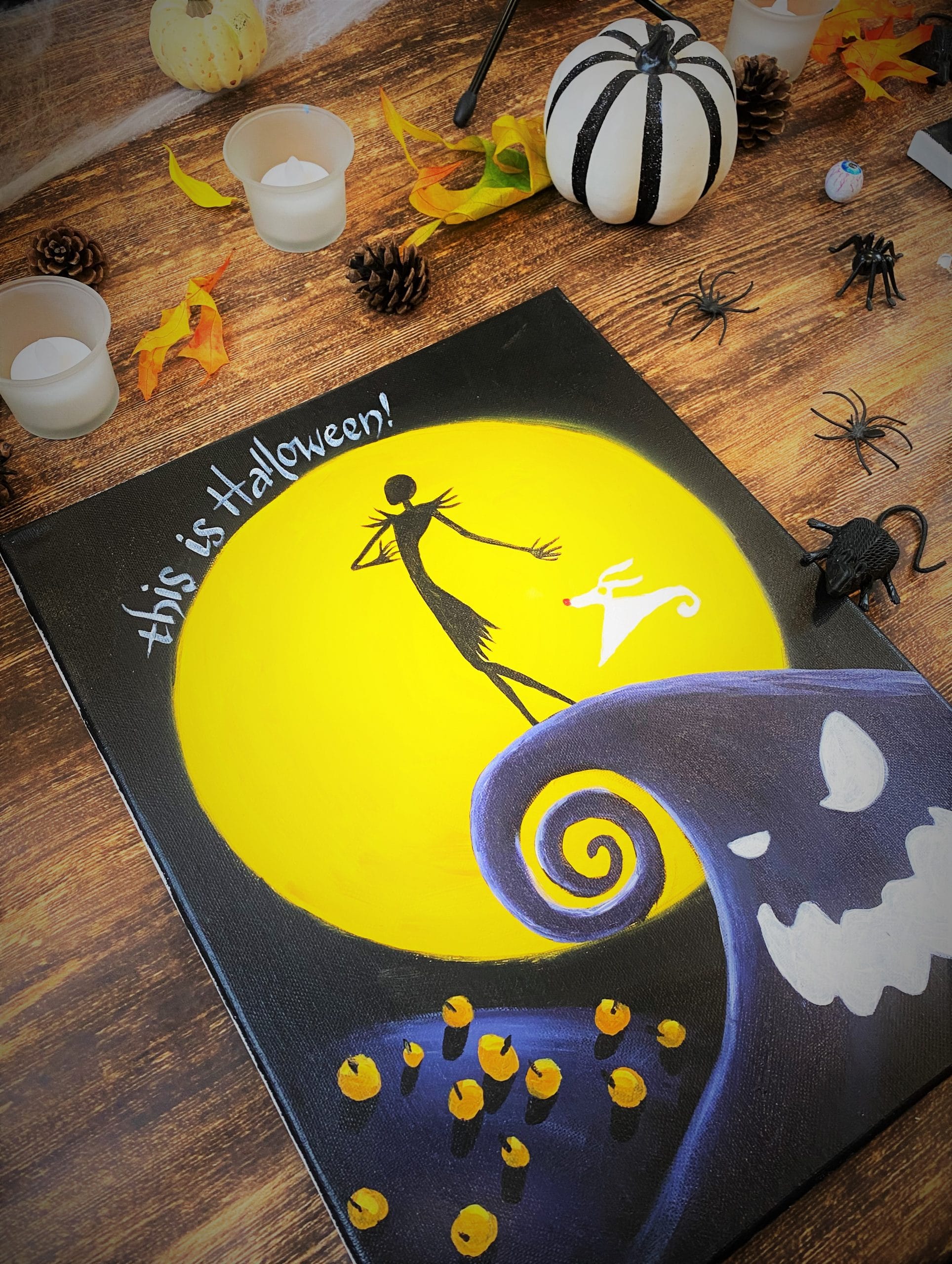 This is Halloween Paint at Home Kit and Video, Sip and Paint
