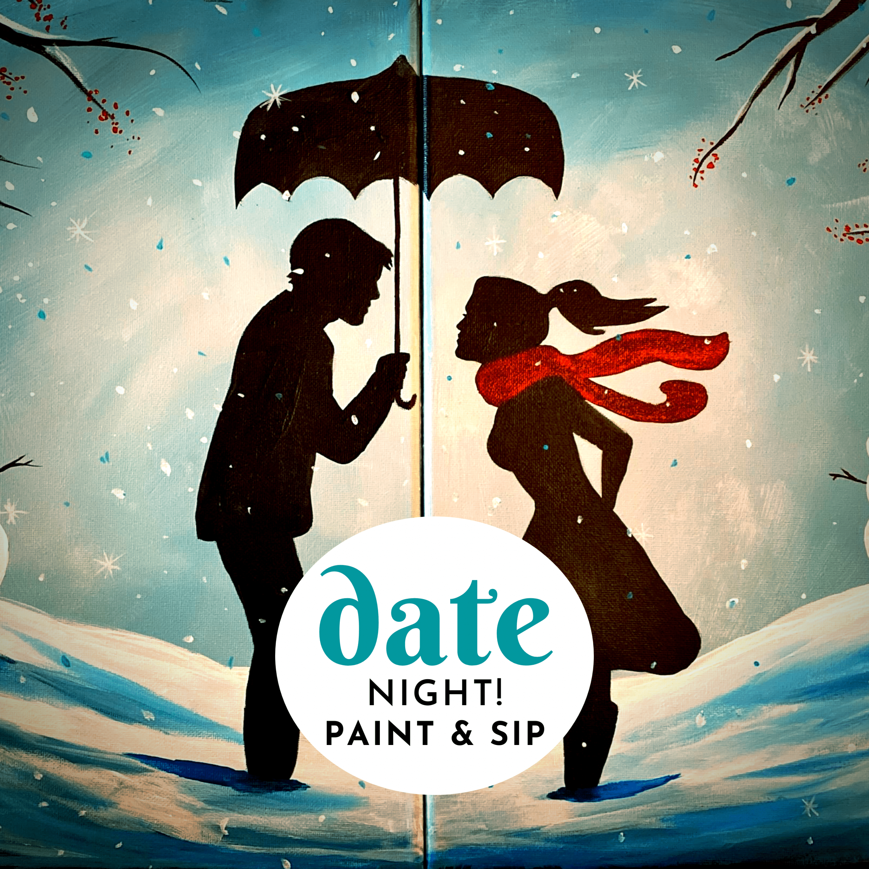 Date Night Paint and Sip Date Night Kit, Romantic Date Night