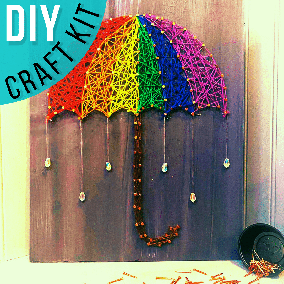 Spring Showers Beaded String Art - DIY KIT - Uncorked Canvas