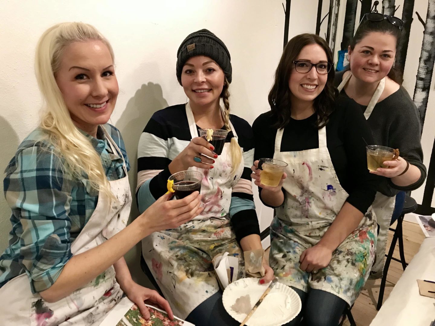 Sip and Paint painting nights near me with friends - private party space!