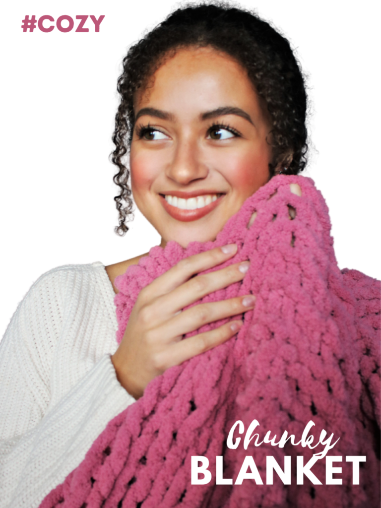 how to make chunky knit blanket